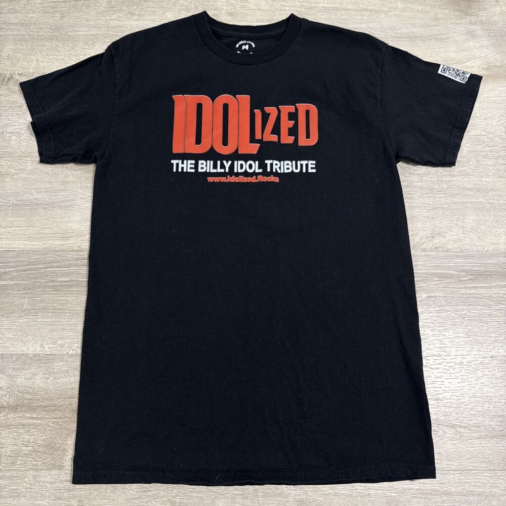 Idolized Shirt Billy Idol Tribute Black 100% Cotton Men's Medium Tee